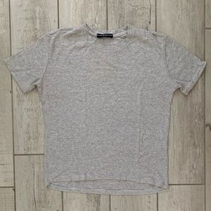 Brandy Melville T-shirt grey & white - one size